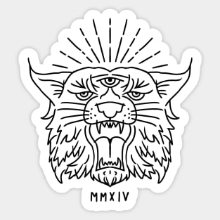 geometrical lynx Sticker